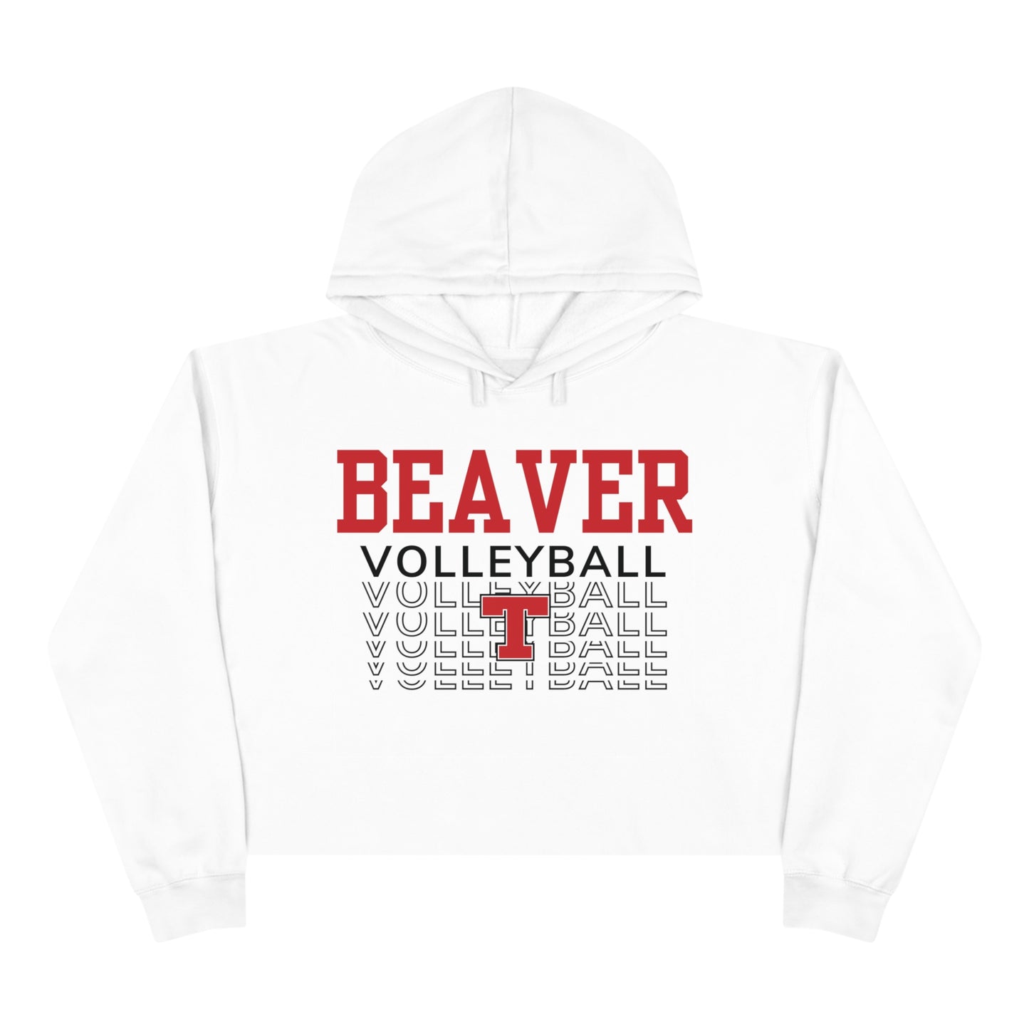 Beaver Volleyball Crop Hoodie