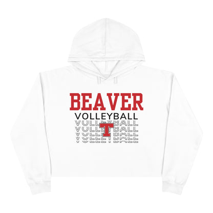 Beaver Volleyball Crop Hoodie