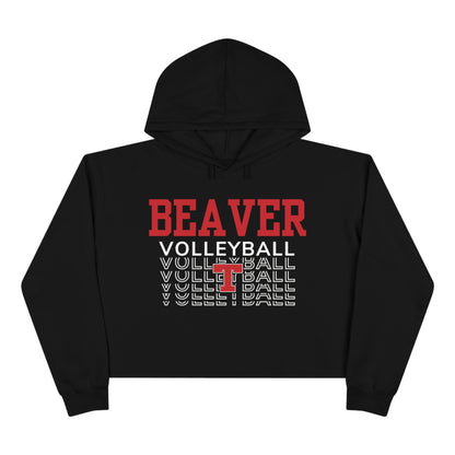 Beaver Volleyball Crop Hoodie