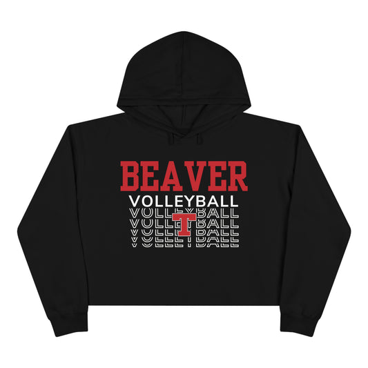 Beaver Volleyball Crop Hoodie